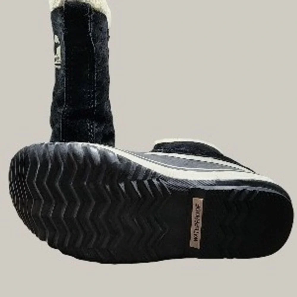 Sorel Caribou Waterproof Winter‎ Snow Boots Womens 9.5 Black Sherpa Lined 9.5